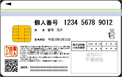 写真：個人番号カード(裏)