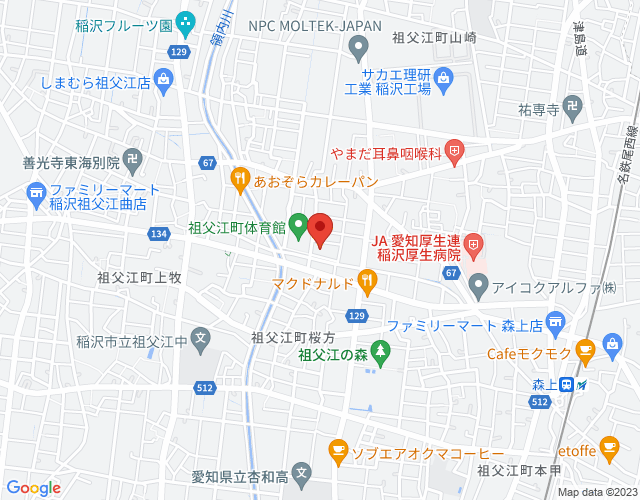祖父江支所の地図