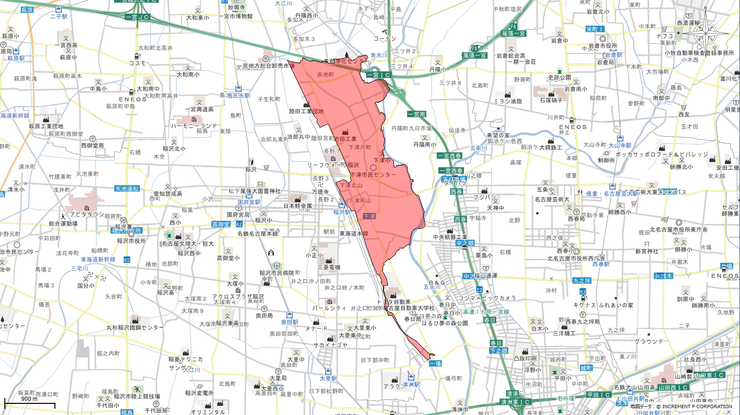 新川流域地図
