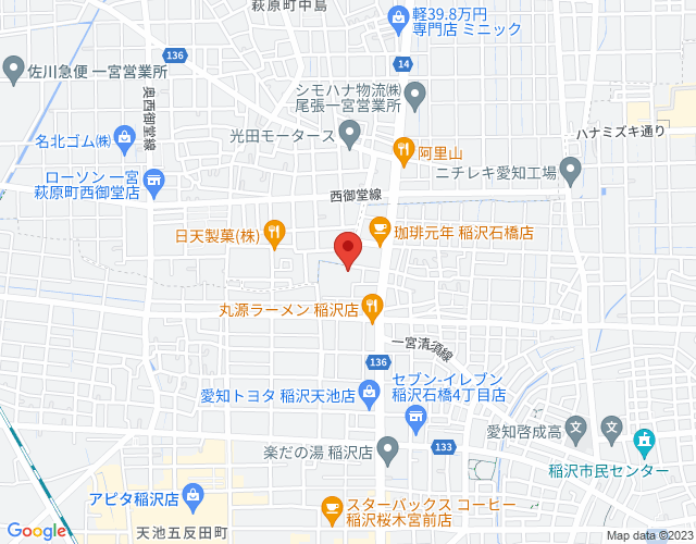 上下水道庁舎の地図