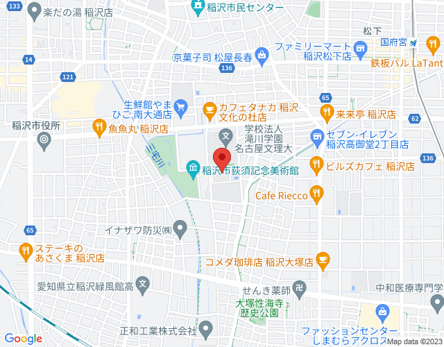 学校開放プール　稲沢西中学校プールの地図