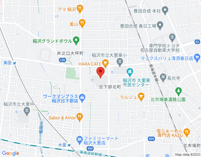 学校開放プール 大里東中学校プールの地図