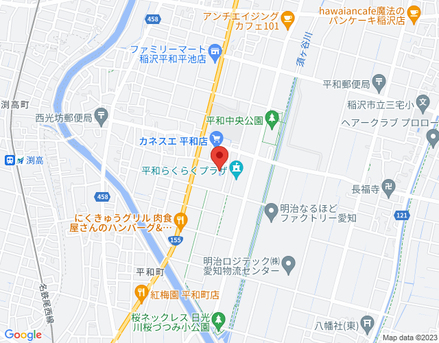 平和町プールの地図