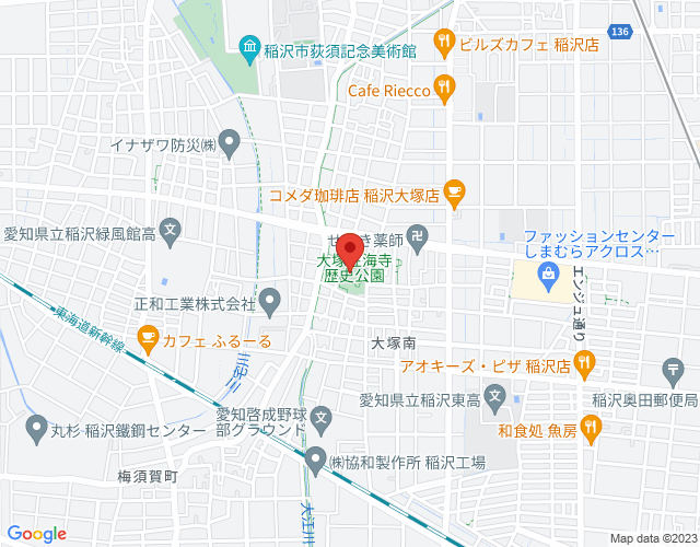 大塚性海寺歴史公園の地図