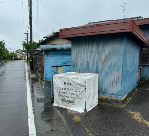 山崎防災倉庫横地図