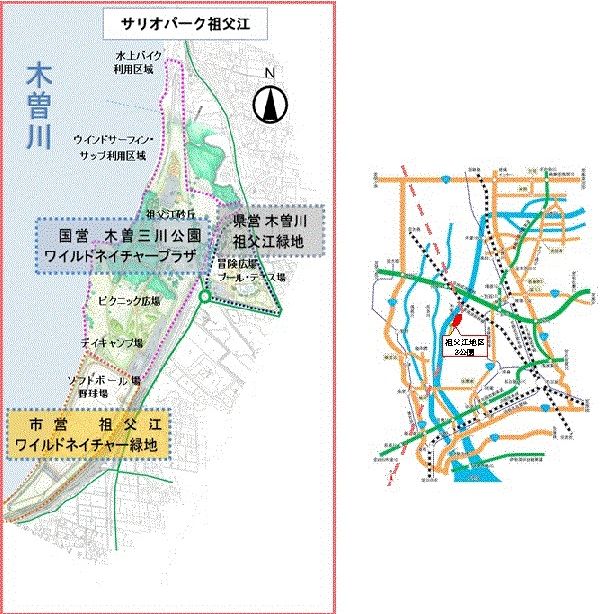 地図:祖父江地区3公園
