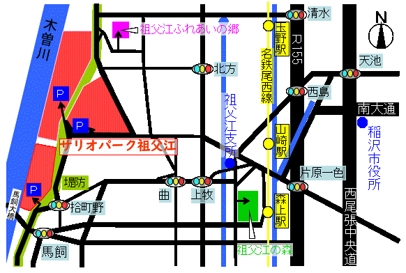 サリオパーク祖父江 周辺地図