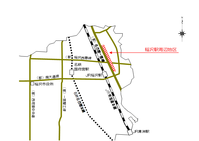 稲沢駅周辺地区図