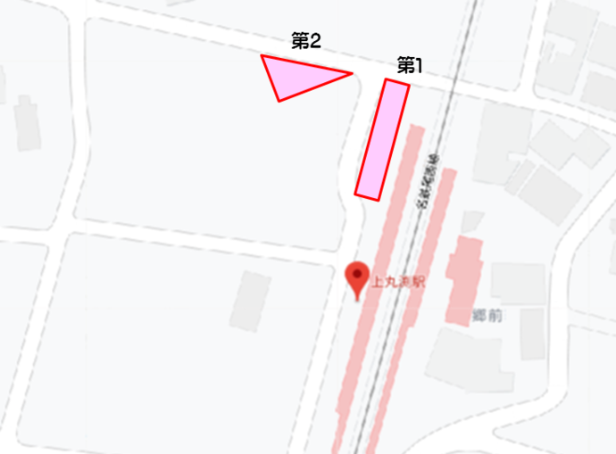 上丸渕駅周辺公共自転車等駐車場位置図