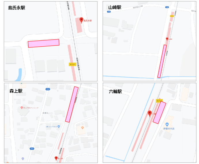 その他駅周辺公共自転車等駐車場位置図