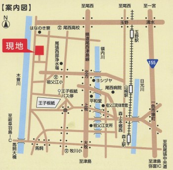 祖父江ふれあいの郷案内図