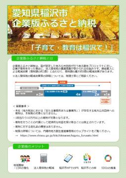 企業版ふるさと納税チラシ表