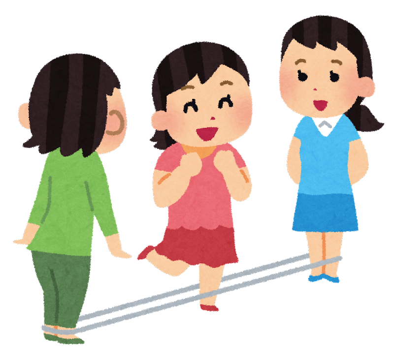 ゴムとびのイラスト