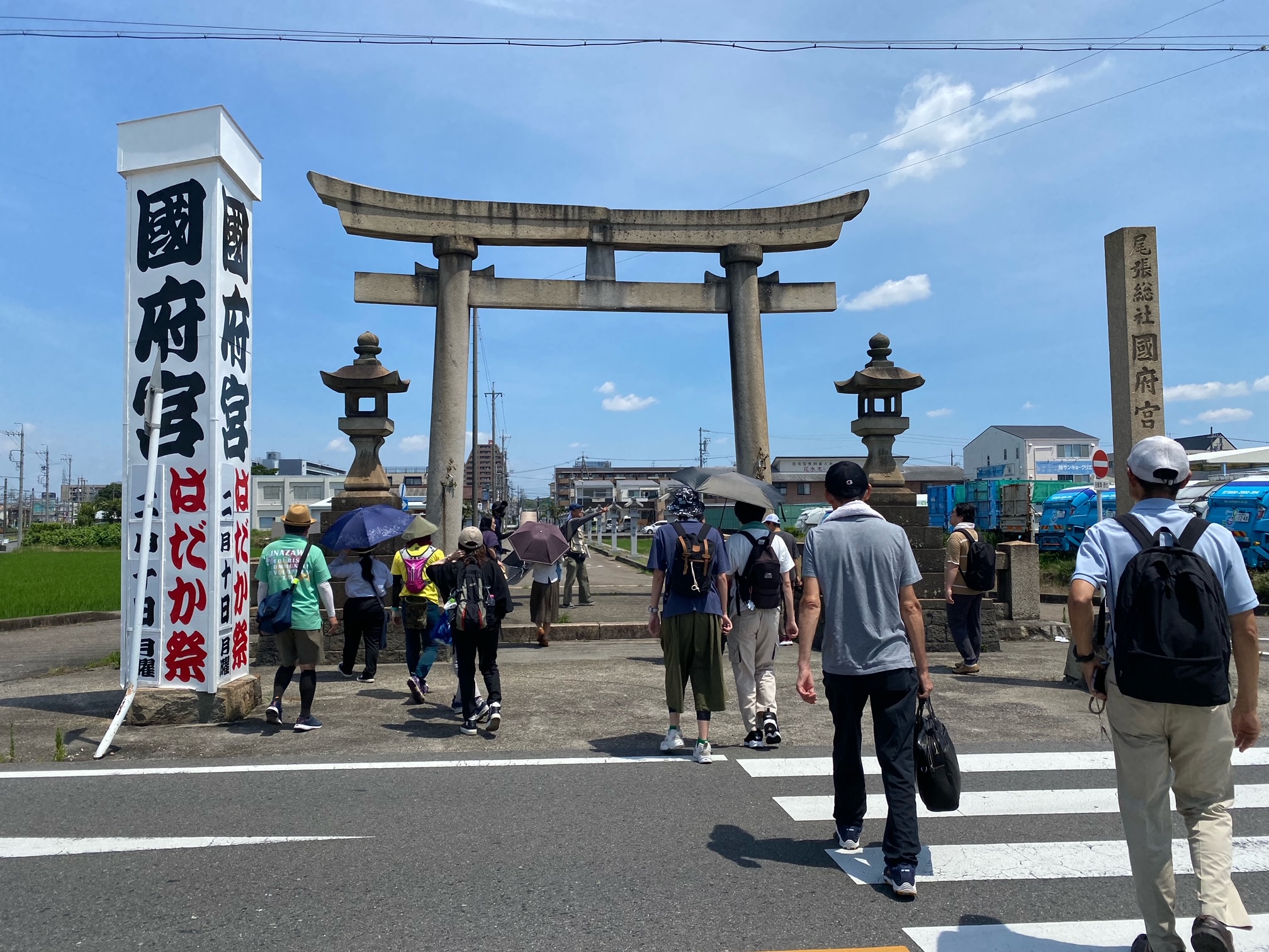 「ウイキペディアタウン稲沢」のまちあるき風景