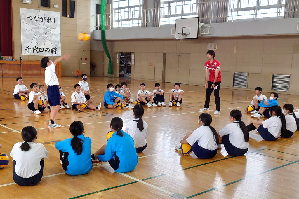 千代田中学校 バレー教室