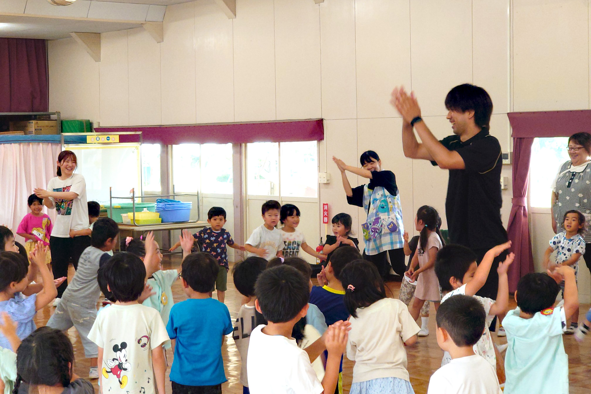 山田選手　領内保育園