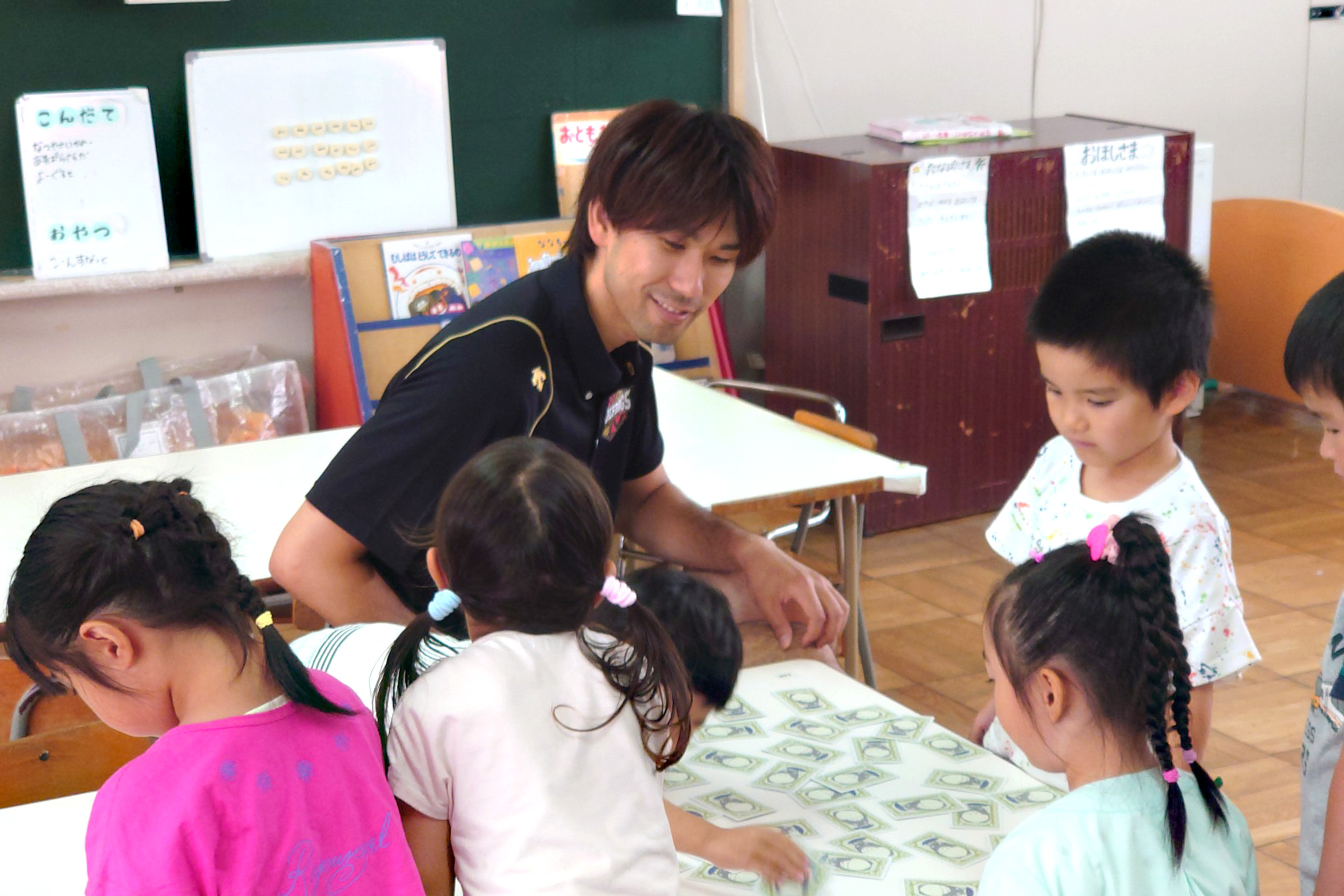 山田選手　領内保育園