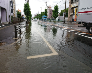 内水氾濫の様子1