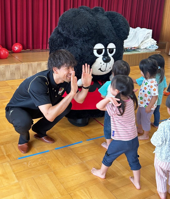 山田選手 保育園実習