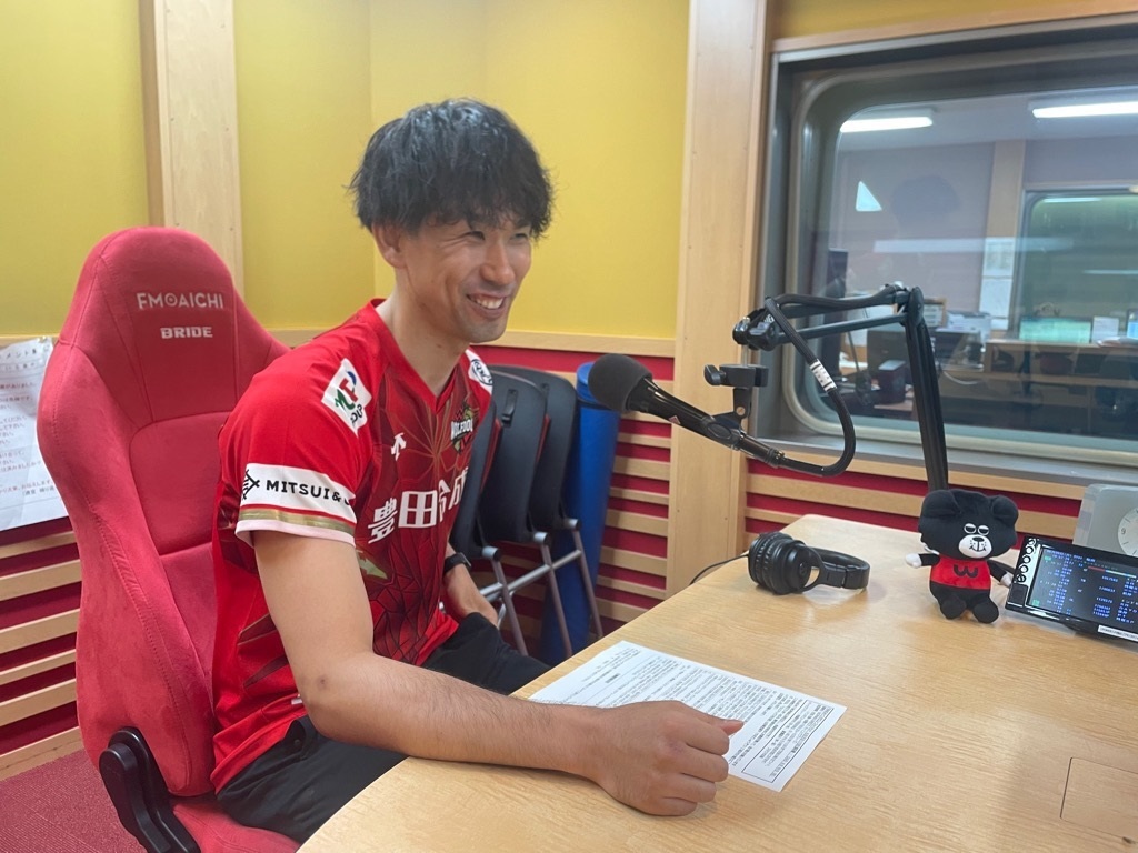 山田選手ラジオ収録の様子