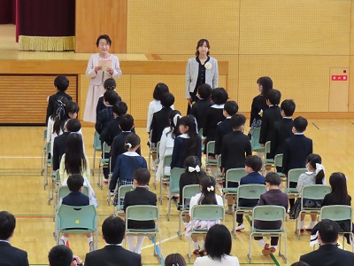 稲沢西小学校 入学式の様子2
