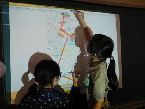 清水小学校 危険場所学習の様子