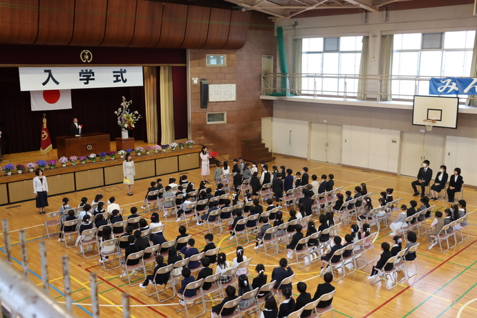 下津小学校 入学式の様子