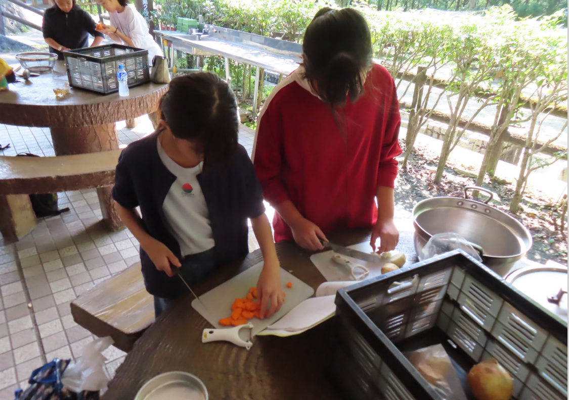 飯ごう炊飯の様子
