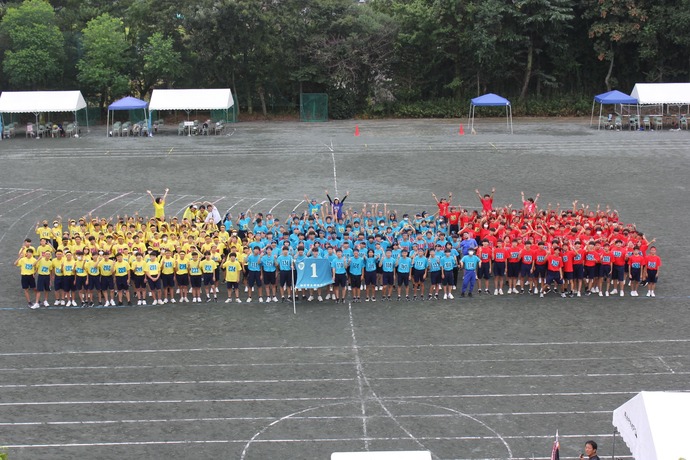 明治中学校 体育祭集合写真