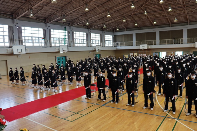 千代田中　合唱の様子