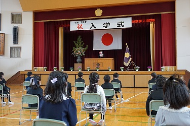 国分小学校 入学式の様子
