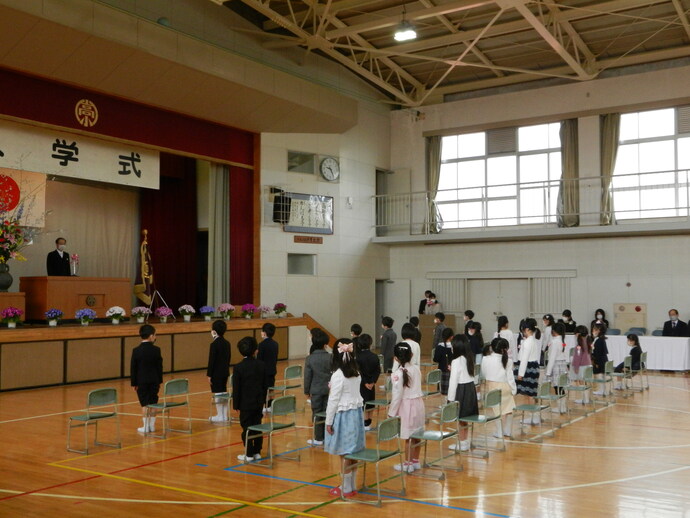 高御堂小学校 入学式の様子