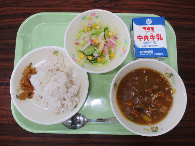 ももかぶを使った給食の写真