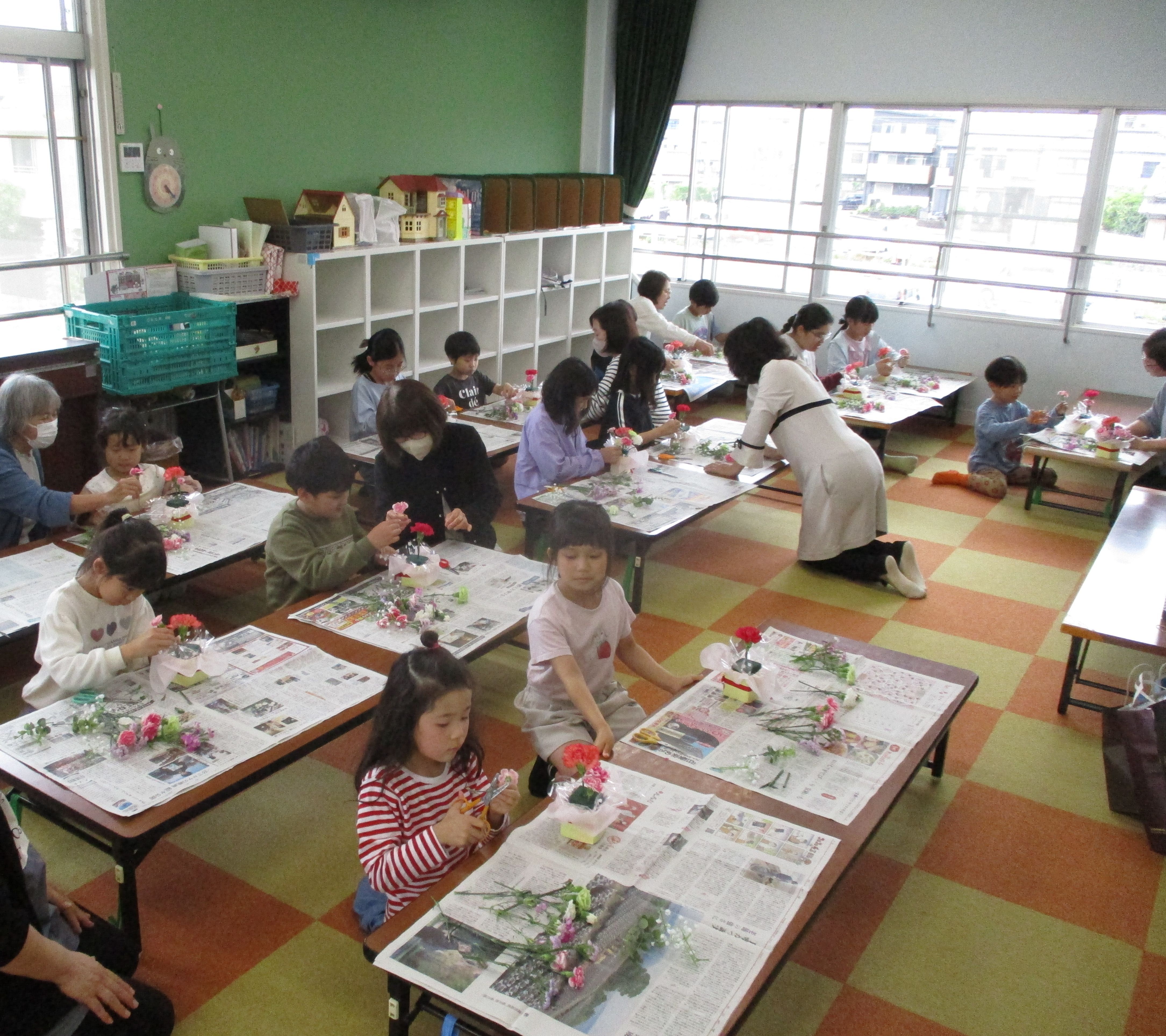 アレンジフラワーの様子