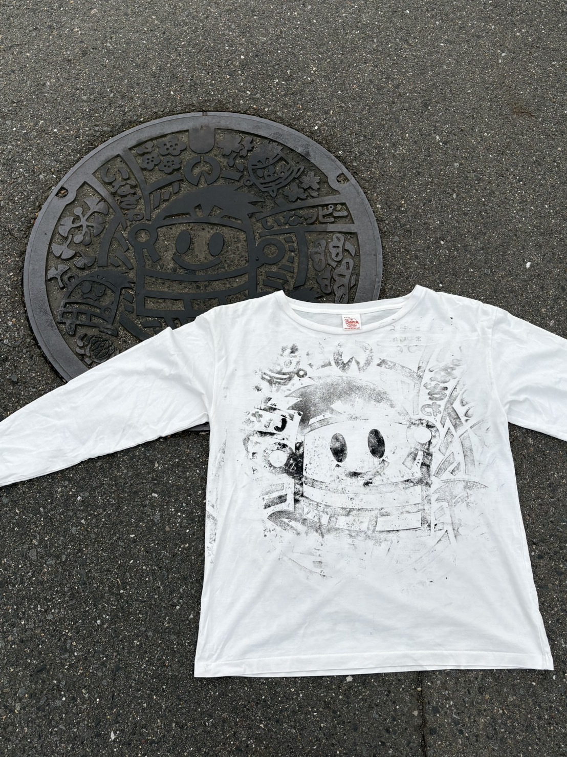 いなッピーマンホールでTシャツをつくろう製作イメージ
